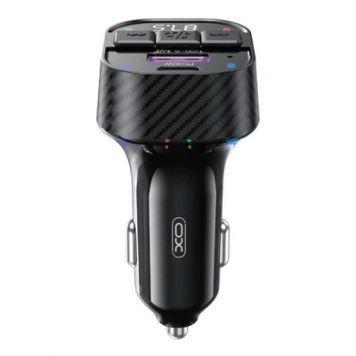 FM модулятор XO BCC17 Car Charger Smart Bluetooth Dual Port PD 30W Чорний (BCC17.black)