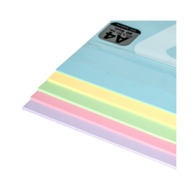 Папір DoubleA А4, 80 г/м2, 100 арк, 5 colors, Rainbow3 Pastel (151308)
