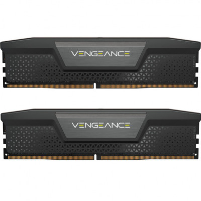 Модуль пам'яті для комп'ютера DDR5 64GB (2x32GB) 6400 MHz Vengeance Black Corsair (CMK64GX5M2B6400C32)