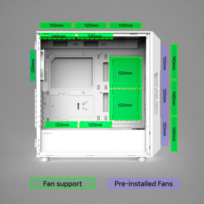 Корпус для ПК Zalman I3NEOV2WHITE Корпус для ПК Zalman I3NEOV2WHITE