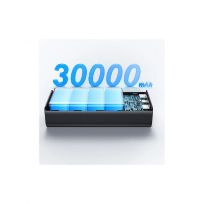 Батарея універсальна Usams PB68 30000mAh PD/3.0/65W, QC/3.0, Black (ATXLOGTC01)