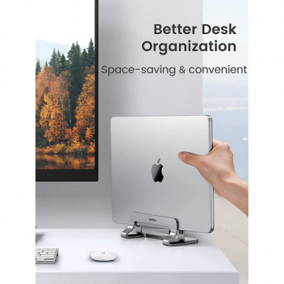Підставка до ноутбука Ugreen LP258 Vertical Laptop Stand Silver (20471) Підставка до ноутбука Ugreen LP258 Vertical Laptop Stand Silver (20471)