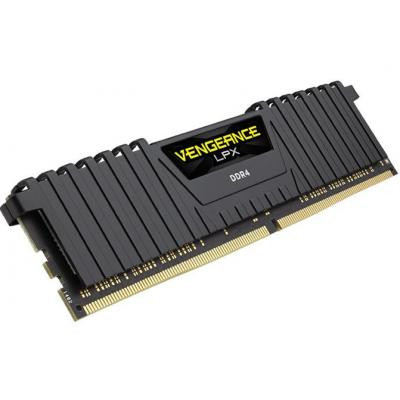 Модуль пам'яті для комп'ютера DDR4 8GB 2400 MHz Vengeance LPX Black Corsair (CMK8GX4M1A2400C16)