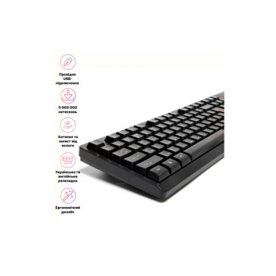 Клавіатура Hölmer K-02OF USB UA Black (K-02OF)