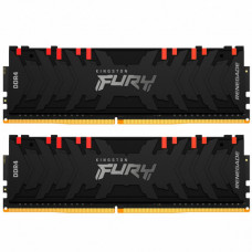 Модуль пам'яті для комп'ютера DDR4 16GB (2x8GB) 4000 MHz Renegade RGB Black Kingston Fury (ex.HyperX) (KF440C19RBAK2/16)