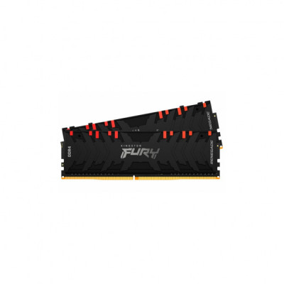 Модуль пам'яті для комп'ютера DDR4 16GB (2x8GB) 4000 MHz Renegade RGB Black Kingston Fury (ex.HyperX) (KF440C19RBAK2/16)