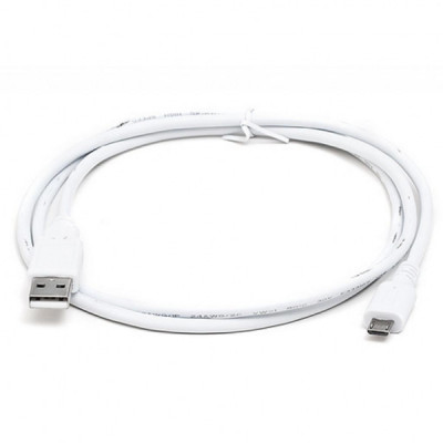 Дата кабель USB 2.0 AM to Micro 5P 1.0m Pro white REAL-EL (EL123500024)