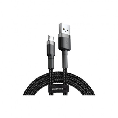 Дата кабель USB 2.0 AM to Micro 5P 3.0m 2A Gray-Black Baseus (CAMKLF-HG1)