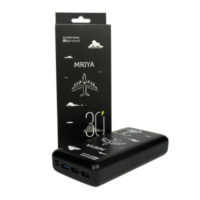 Батарея універсальна Mibrand 30000 mAh Mriya Black (MI30K/Mriya)