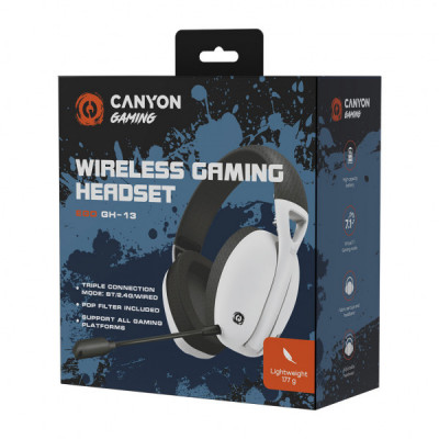 Навушники Canyon GH-13 Ego Wireless Gaming 7.1 White (CND-SGHS13W)