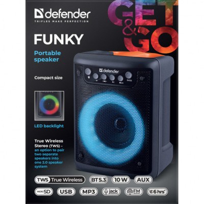 Акустична система Defender Funky Black (65053) Акустична система Defender Funky Black (65053)