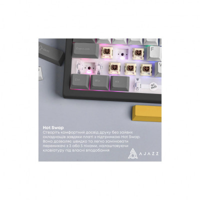 Клавіатура Ajazz AK980 V2 Maillard Switch Wireless/Bluetooth/USB UA Black/Grey/Yellow (AK980-V2-M-BGY) Клавіатура Ajazz AK980 V2 Maillard Switch Wireless/Bluetooth/USB UA Black/Grey/Yellow (AK980-V2-M-BGY)