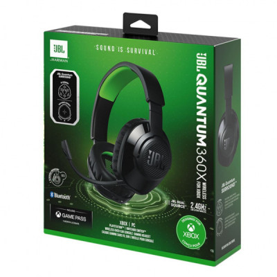 Навушники JBL Quantum 360X Wireless for Xbox Black (JBLQ360XWLBLKGRN)