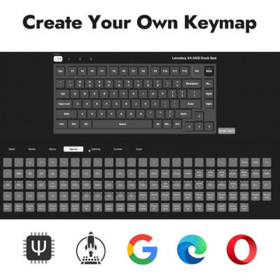 Клавіатура Lemokey Keychron X4 Red LED USB Black (X4-A1-UA)