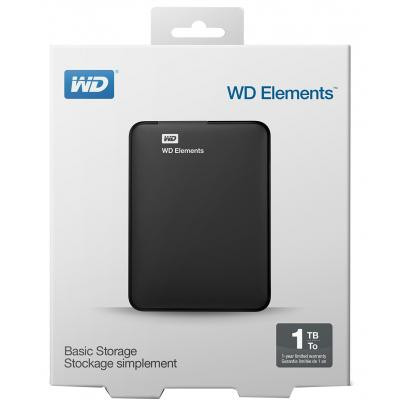 Зовнішній жорсткий диск 2.5" 1TB WD (WDBUZG0010BBK-WESN)