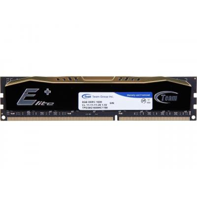 Модуль пам'яті для комп'ютера DDR3 8GB 1600 MHz Elite Plus Black Team (TPD38G1600HC1101)