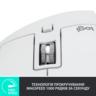 Мишка Logitech MX Master 3S Performance Wireless Mouse Bluetooth Pale Grey (910-006560)