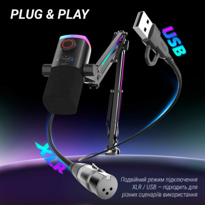 Мікрофон Fifine AM8PROT USB/XLR Black (AM8PROT) Мікрофон Fifine AM8PROT USB/XLR Black (AM8PROT)