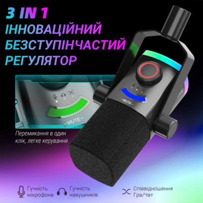 Мікрофон Fifine AM8PROT USB/XLR Black (AM8PROT) Мікрофон Fifine AM8PROT USB/XLR Black (AM8PROT)