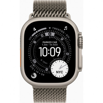 Смарт-годинник Apple Watch Ultra 3 GPS + Cellular 49mm Natural Titanium Case with Natural Titanium Milanese Loop - Sm (MEWW4QP/A)