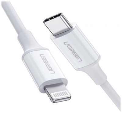 Дата кабель USB-C to Lightning 1.0m US171 MFI White Ugreen (US171/10493)