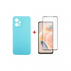 Чохол до мобільного телефона Dengos Xiaomi Redmi Note 12 Pro 5G Case + Glass (Ice blue) (DG-KM-85)