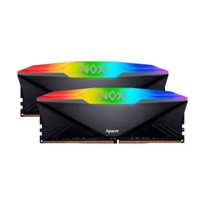Модуль пам'яті для комп'ютера DDR4 32GB (2x16GB) 3200 MHz NOX RGB Black Apacer (AH4U32G32C28YNBAA-2)