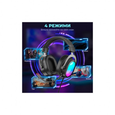 Навушники Fifine H16 7.1 RGB Black (H16) Навушники Fifine H16 7.1 RGB Black (H16)