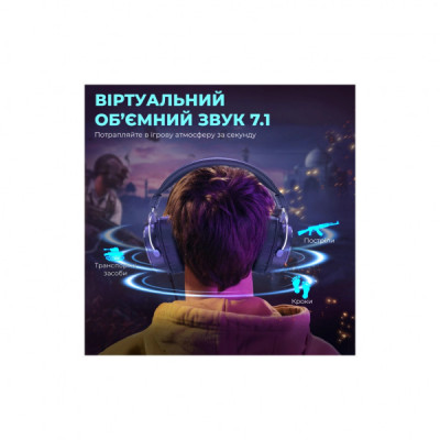 Навушники Fifine H16 7.1 RGB Black (H16) Навушники Fifine H16 7.1 RGB Black (H16)