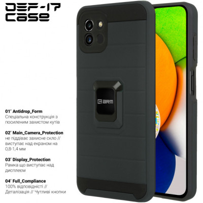 Чохол до мобільного телефона Armorstandart DEF17 case Samsung A03 (A035) Black (ARM61350)