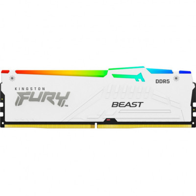 Модуль пам'яті для комп'ютера DDR5 32GB 5600 MHz Beast White RGB Kingston Fury (ex.HyperX) (KF556C36BWEA-32)