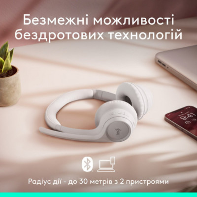Навушники Logitech Zone 300 Bluetooth Off-White (981-001417)