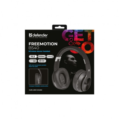 Навушники Defender FreeMotion B540 Bluetooth Black (63540)