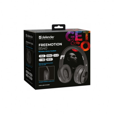 Навушники Defender FreeMotion B540 Bluetooth Black (63540)