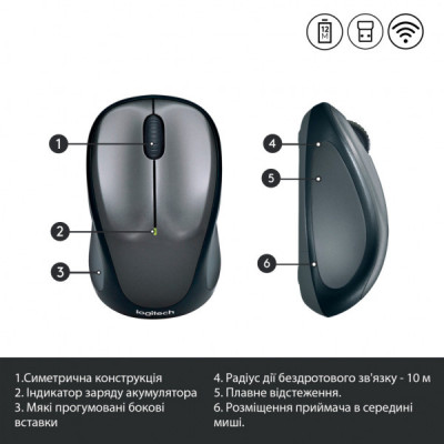 Мишка Logitech M235 Grey (910-002201)