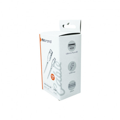 Дата кабель USB 2.0 AM to Micro 5P 1.0m MI-98 120W White Mibrand (MIDC/98MW)