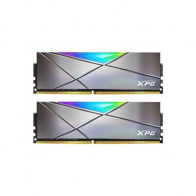 Модуль пам'яті для комп'ютера DDR4 16GB (2x8GB) 4133 MHz XPG SpectrixD50 RGB Tungsten Gray ADATA (AX4U41338G19J-DGM50X)