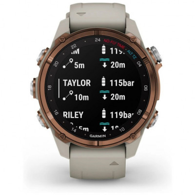 Смарт-годинник Garmin Descent Mk3i, 43mm, SKF12 PVD Ti/Fr Gry, Dive Computer, GPS дайвінг комп'ютер (010-02753-14)