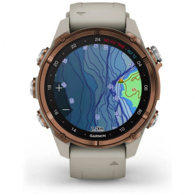 Смарт-годинник Garmin Descent Mk3i, 43mm, SKF12 PVD Ti/Fr Gry, Dive Computer, GPS дайвінг комп'ютер (010-02753-14)