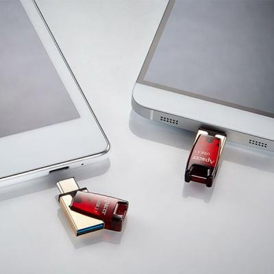 USB флеш накопичувач Apacer 64GB AH180 Red Type-C Dual USB 3.1 (AP64GAH180R-1)