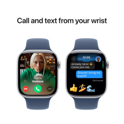 Смарт-годинник Apple Watch Series 10 GPS + Cellular 42mm Gold Titanium Case with Starlight Sport Band - S/M (MX063QH/A)