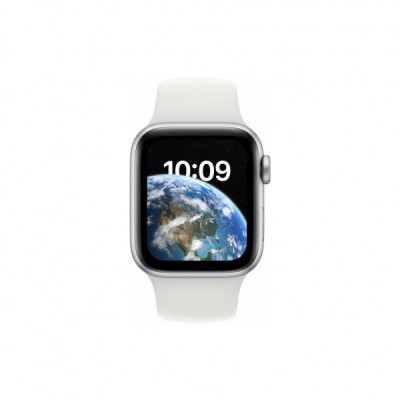 Смарт-годинник Apple Watch SE 2022 GPS 44mm Silver Aluminium Case with White Sport Band - Regular (MNK23UL/A)