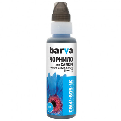 Чорнило Barva Canon GI-41 100 мл, cyan, флакон OneKey 1K (CGI41-806-1K)