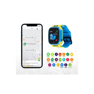 Смарт-годинник Amigo GO008 GLORY GPS WIFI Blue-Yellow (976267)