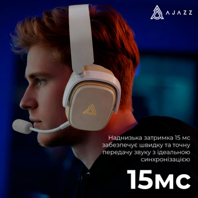 Навушники Ajazz AHM09 MAX 3-Mode Gray/White (AHM09-MAX-GW)