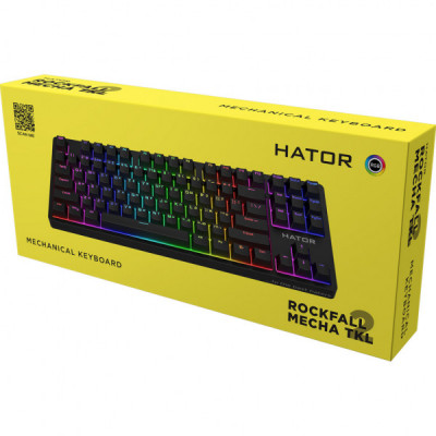 Клавіатура Hator Rockfall 2 Mecha TKL Orange USB Black (HTK-520)