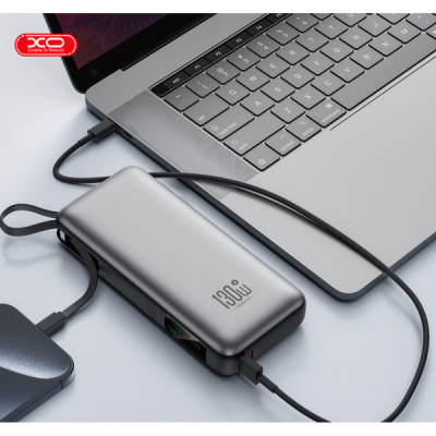 Батарея універсальна XO 20000mAh 130W, PD, QC (XO-PR268_grey)