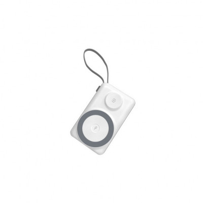 Батарея універсальна Choetech Magnetic Wireless 20000mAh 22.5W, PD, QC/3.0, Apple Watch charger, White (B696-GW)