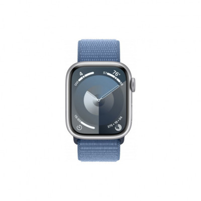 Смарт-годинник Apple Watch Series 9 GPS 41mm Silver Aluminium Case with Winter Blue Sport Loop (MR923QP/A)