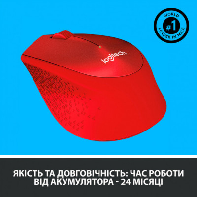 Мишка Logitech M330 Silent plus Red (910-004911)